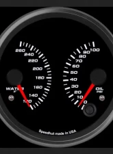 SpeedHut Dual Gauge - Water Temp, Oil Psi                                     - GR4-DUAL-WO-01 - Image 2