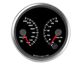 SpeedHut Dual Gauge - Water Temp, Volts