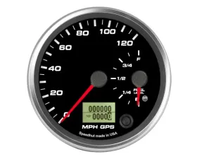 SpeedHut Dual Gauge - 120 mph GPS Speedometer  Fuel Level