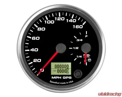 SpeedHut Dual Gauge - 160mph GPS Speedometer  Fuel Level - GR4-DUALGPS-SF-03