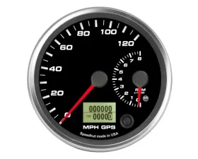 SpeedHut Dual Gauge - 120mph GPS Speedometer  8K Tachometer