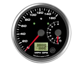 SpeedHut Dual Gauge - 160mph GPS Speedometer  8K Tachometer with Turn Signal and High Beam