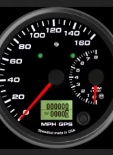 SpeedHut Dual Gauge - 160mph GPS Speedometer  8K Tachometer with Turn Signal and High Beam                                     - GR4-DUALGPS-ST-03T - Image 2