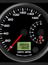 SpeedHut Dual Gauge - 160mph GPS Speedometer  8K Tachometer                                     - GR4-DUALGPS-ST-03 - Image 2