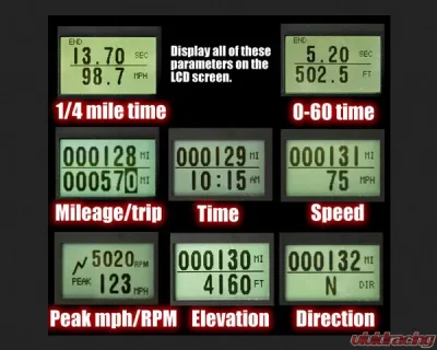 SpeedHut Dual Gauge - 8K Tachometer  160mph GPS Speedometer with Turn Signal and High Beam - GR4-DUALGPS-TS-03T