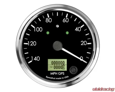 SpeedHut GPS Speedometer Gauge 140mph Counter Clockwise with Turn Signals and High Beam - GR4-GPS-02T-CCW