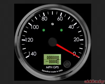 SpeedHut GPS Speedometer Gauge 140mph Counter Clockwise with Turn Signals and High Beam - GR4-GPS-02T-CCW