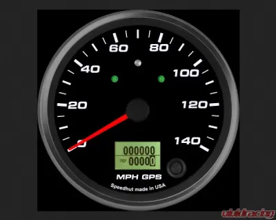 SpeedHut GPS Speedometer Gauge 140mph | with Turn Signal and High Beam - GR4-GPS-02T