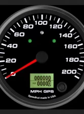 SpeedHut GPS Speedometer Gauge 200mph | with Turn Signal and High Beam                                     - GR4-GPS-06T - Image 2