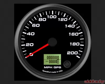 SpeedHut GPS Speedometer Gauge 200mph - GR4-GPS-06