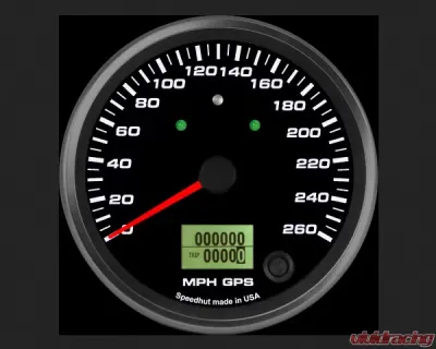 SpeedHut GPS Speedometer Gauge 260mph | with Turn Signal and High Beam - GR4-GPS-10T