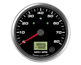 SpeedHut GPS Speedometer Gauge 80mph | with Turn Signal and High Beam