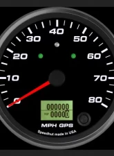 SpeedHut GPS Speedometer Gauge 80mph | with Turn Signal and High Beam                                     - GR4-GPS-14T - Image 2