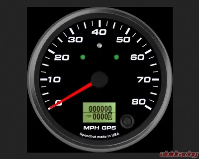SpeedHut GPS Speedometer Gauge 80mph | with Turn Signal and High Beam - GR4-GPS-14T