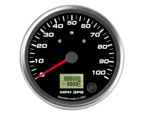 SpeedHut GPS Speedometer Gauge 100mph | with Turn Signal and High Beam