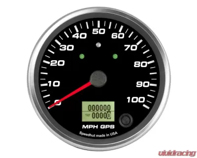 SpeedHut GPS Speedometer Gauge 100mph | with Turn Signal and High Beam - GR4-GPS-16T
