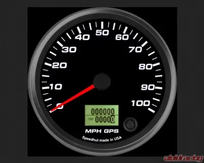 SpeedHut GPS Speedometer Gauge 100mph - GR4-GPS-16