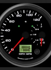 SpeedHut Dual Gauge - 120mph GPS Speedometer  Fuel Level with Turn Signal and High Beam                                     - GR4.5-DUALGPS-SF-01T - Image 2