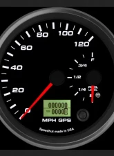 SpeedHut Dual Gauge - 120 mph GPS Speedometer  Fuel Level                                     - GR4.5-DUALGPS-SF-01 - Image 2