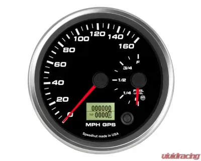 SpeedHut Dual Gauge - 160mph GPS Speedometer  Fuel Level - GR4.5-DUALGPS-SF-03
