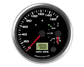 SpeedHut Dual Gauge - 160mph GPS Speedometer  Fuel Level with Turn Signal and High Beam