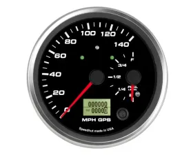 SpeedHut Dual Gauge - 140mph GPS Speedometer  Fuel Level with Turn Signal and High Beam