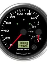 SpeedHut Dual Gauge - 140mph GPS Speedometer  Fuel Level with Turn Signal and High Beam                                     - GR4.5-DUALGPS-SF-06T - Image 4