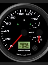 SpeedHut Dual Gauge - 140mph GPS Speedometer  Fuel Level with Turn Signal and High Beam                                     - GR4.5-DUALGPS-SF-06T - Image 2