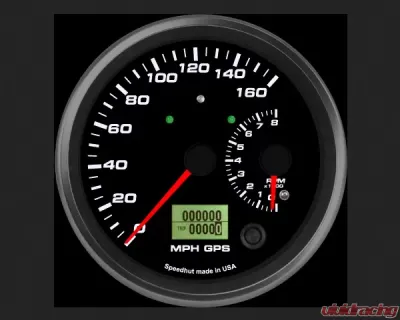 SpeedHut Dual Gauge - 160mph GPS Speedometer  8K Tachometer with Turn Signal and High Beam - GR4.5-DUALGPS-ST-03T