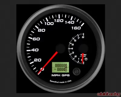 SpeedHut Dual Gauge - 160mph GPS Speedometer  8K Tachometer - GR4.5-DUALGPS-ST-03
