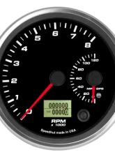 SpeedHut Dual Gauge - 8K Tachometer  120mph GPS Speedometer with Turn Signal and High Beam                                     - GR4.5-DUALGPS-TS-01T - Image 4