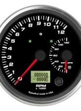 SpeedHut Dual Gauge - 12K Tachometer  120 mph GPS Speedometer with Turn Signal and High Beam                                     - GR4.5-DUALGPS-TS-02T - Image 4
