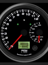 SpeedHut Dual Gauge - 12K Tachometer  120 mph GPS Speedometer with Turn Signal and High Beam                                     - GR4.5-DUALGPS-TS-02T - Image 2
