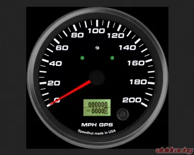 SpeedHut GPS Speedometer Gauge 200mph | with Turn Signal and High Beam - GR4.5-GPS-06T