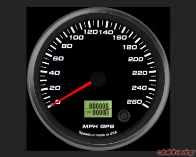 SpeedHut GPS Speedometer Gauge 260mph - GR4.5-GPS-10