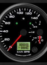 SpeedHut Dual Gauge - 140kmh Metric GPS Speedometer  Fuel level with Turn Signal and High Beam                                     - GRM4-DUALGPS-SF-02T - Image 2