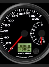 SpeedHut Dual Gauge - 200kmh Metric GPS Speedometer  8K Tachometer                                     - GRM4-DUALGPS-ST-01 - Image 2