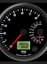 SpeedHut Dual Gauge - 8K Tachometer  200kmh Metric GPS Speedometer                                     - GRM4-DUALGPS-TS-01 - Image 2