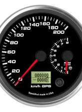 SpeedHut Dual Gauge - 200kmh Metric GPS Speedometer  8K Tachometer                                     - GRM4.5-DUALGPS-ST-01 - Image 2