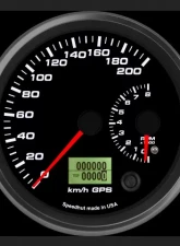 SpeedHut Dual Gauge - 200kmh Metric GPS Speedometer  8K Tachometer                                     - GRM4.5-DUALGPS-ST-01 - Image 2