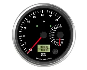 SpeedHut Dual Gauge -  8K Tachometer  200kmh Metric GPS Speedometer with Turn Signal and High Beam