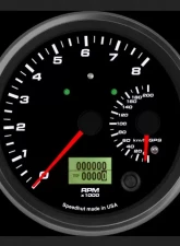 SpeedHut Dual Gauge -  8K Tachometer  200kmh Metric GPS Speedometer with Turn Signal and High Beam                                     - GRM4.5-DUALGPS-TS-01T - Image 2