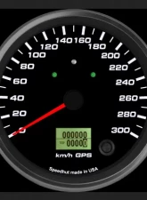 SpeedHut GPS Speedometer Gauge 300kmh Metric | with Turn Signal and High Beam                                     - GRM4.5-GPS-06T - Image 2