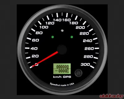 SpeedHut GPS Speedometer Gauge 300kmh Metric | with Turn Signal and High Beam - GRM4.5-GPS-06T