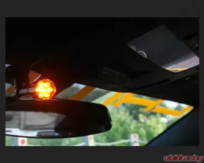 SpeedHut SST Shift Light - Yellow LEDs with Silver Aluminum Tube Smart-Shift Technology - SST-YS-01