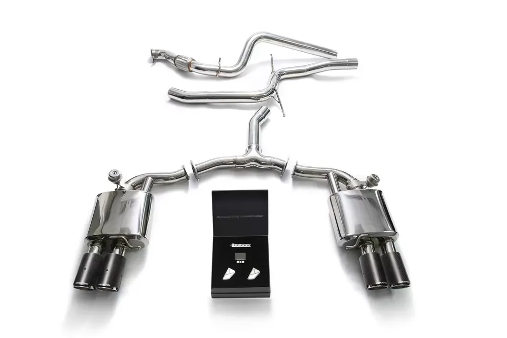 ARMYTRIX Valvetronic Exhaust System A4 Quattro | A4 Avant Quattro B9 2.0 TFSI 4WD Non-OPF 2016+ - AU944-QC11