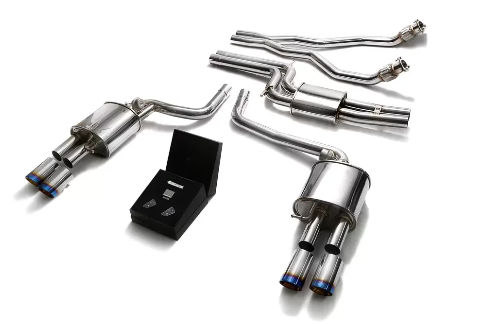 ARMYTRIX Valvetronic Exhaust System Black Tips Audi A5/S5 Coupe | Cabriolet B8 3.0L TFSI V6 2008-2016 - AUBS2-QS11B