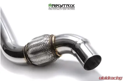 ARMYTRIX High-Flow Performance Race Pipe w/Cat-Simulator Ford Mustang GT Coyote 5.0L V8 Coupe 2018-2024 - FDM6Q-DD