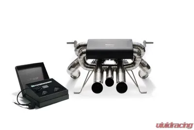 ARMYTRIX Titanium Black Coated Valvetronic Exhaust System Titanium Quad Tips Lamborghini Aventador S LP740-4 2017-2021 - LBA40-C