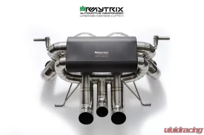 ARMYTRIX Titanium Black Coated Valvetronic Exhaust System Titanium Quad Tips Lamborghini Aventador S LP740-4 2017-2021 - LBA40-C